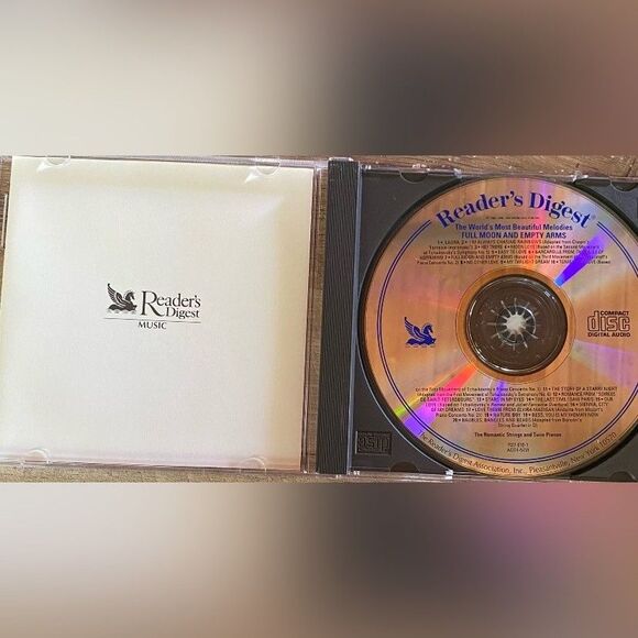 Vintage CD Full Moon & Empty Arms Romantic Strings Twin Pianos Reader's Digest A - Picture 3 of 3